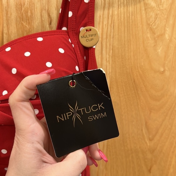 NWT! Niptuck Retro Polka Dot One Piece Swim - Picture 3 of 11